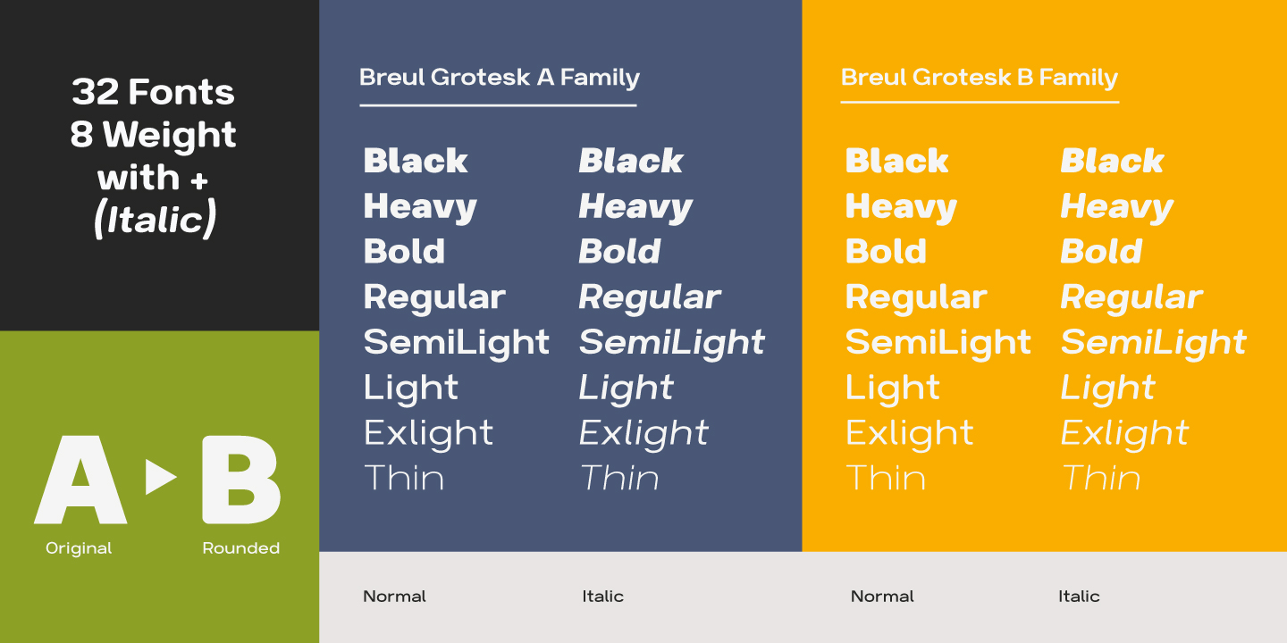 Breul Grotesk B ExtraLight Font preview
